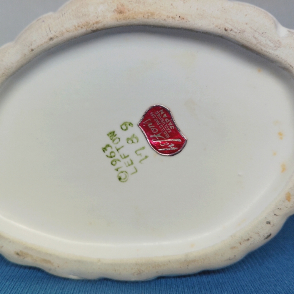 Lefton Porcelain Vase Baby Girl Planter Container Bird 1963 Vintage #1789 Pink - Picture 13 of 15